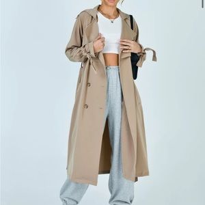 Cassie Trench Coat Princess Polly Tan Size 0